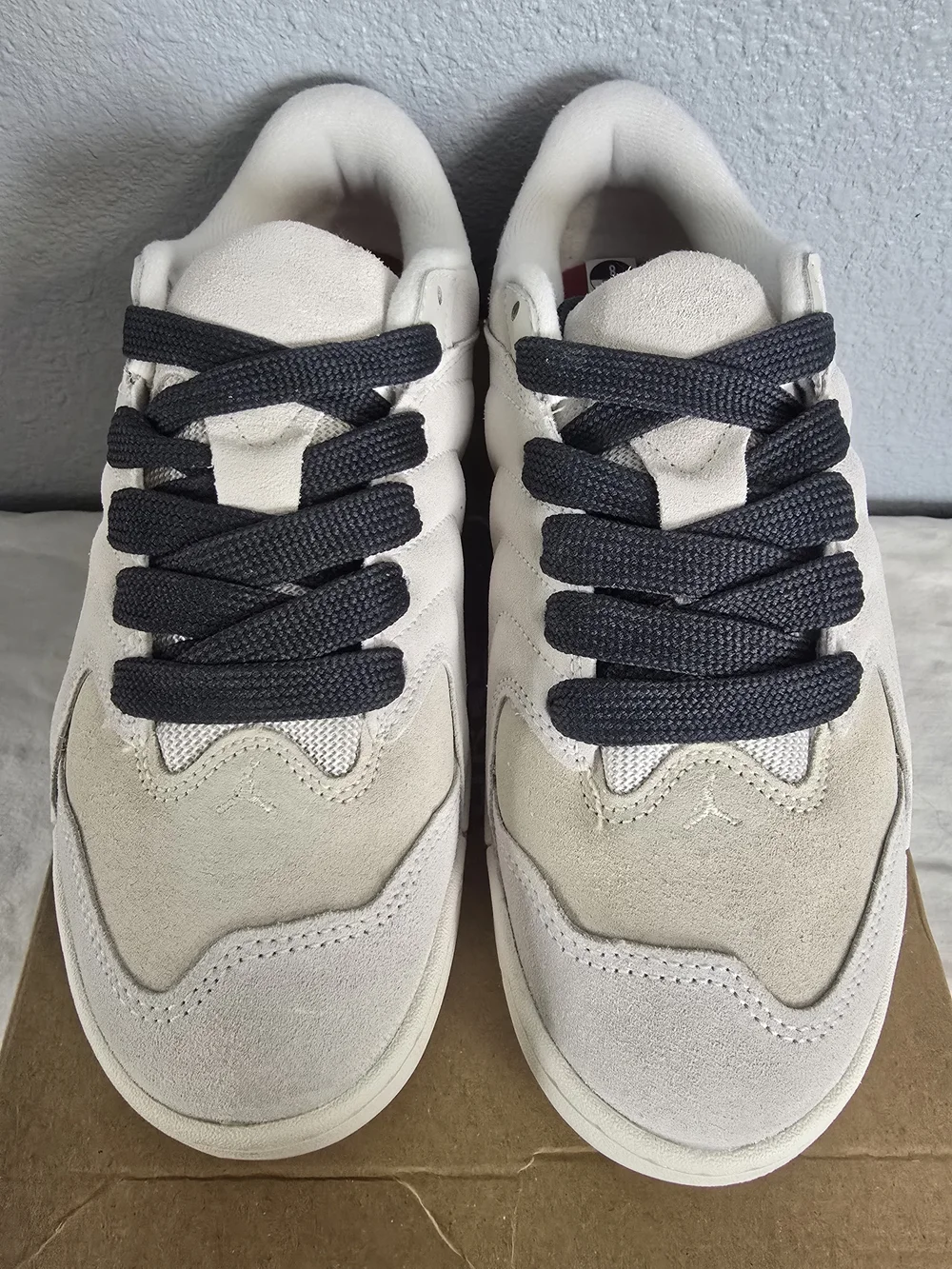 Jordan Session Men's Suede Sneakers - Light Grey/Black, Size 8